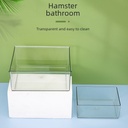 Factory wholesale transparent hamster bathroom bear bathroom Pet Bowl transparent bathroom small pet bowl