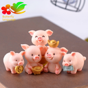Rich pig DIY fleshy micro landscape cake car ornaments pig year cartoon pendant pig resin crafts