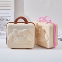 Hand luggage cosmetic bag 14 inch female student mini cartoon 3D rabbit password box small travel storage box