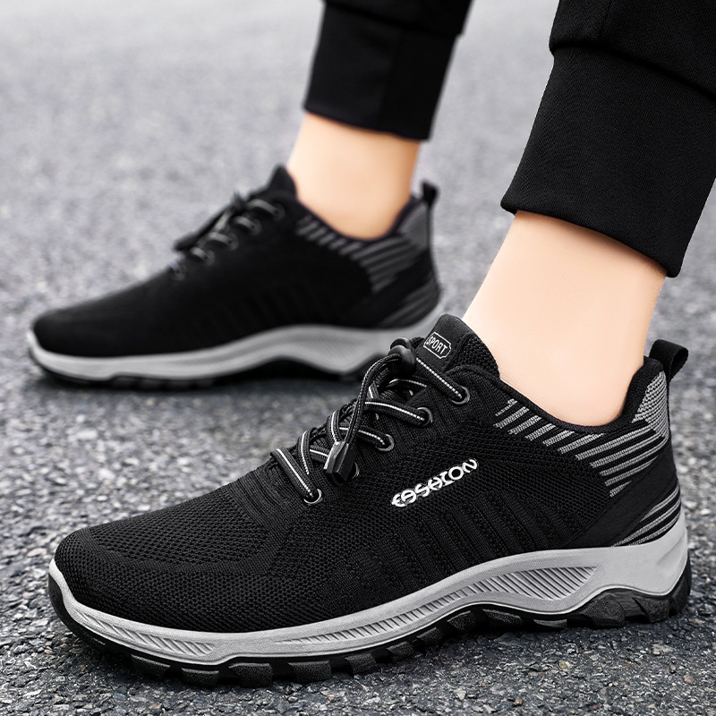 Walking Shoes 2024 Spring and Autumn New Men's Flying Weaving Sneakers Sports Shoes Comfortable Breathable Couple Casual Mesh Shoes