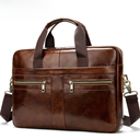 Men's briefcase leather men's bag business bag 14 inch computer bag men's hand shoulder Business bag wholesale