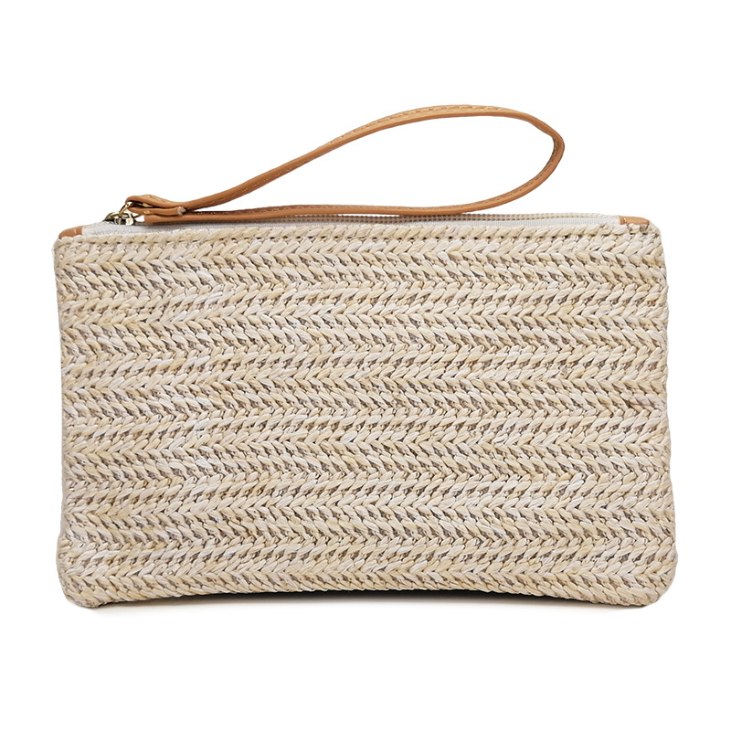 Hot Sale Wallet Straw Bag Casual Woven Clutch Bag Women's Bag Summer Beach Bag Mobile Phone Portable Coin Purse
