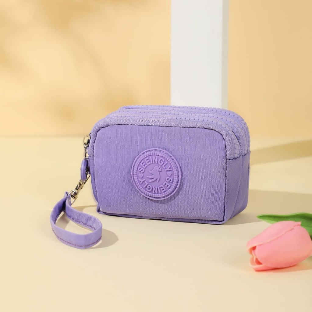 Factory direct coin purse gift simple waterproof key bag nylon zipper coin purse