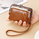 change card bag supply women's buckle change purse 4 inch zipper clip bag clutch bag