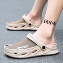 Summer Mesh Sandals Half Pack Casual Bird's Nest Hole Shoes Men's Beach Lazy Half Slippers Large Size