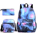 new Starry Sky three-piece backpack schoolbag Primary School students 3-6 junior high school students high school students schoolbag
