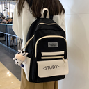 Backpack Female Student All-match ins Mori School Bag Large Capacity Canvas Backpack Primary School Korean Style Junior High School Travel Bag