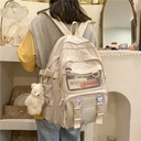 Korean-style ins high-value school bag Harajuku ulzzang large-capacity backpack College student backpack