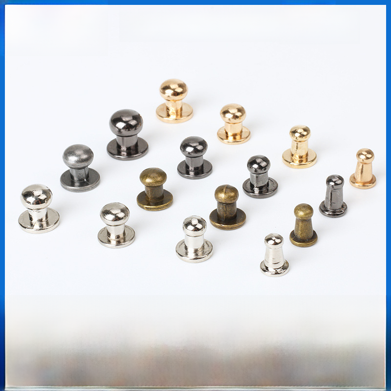 Factory wholesale zinc alloy luggage pacifier nail leather bag pacifier buckle with screw diy handmade monk head