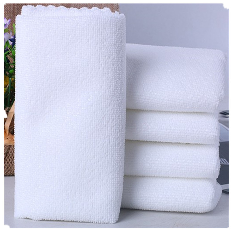 Warp knitted white towel 30*70 sauna bath center beauty salon hotel property cleaning disposable white towel