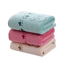 Factory wholesale children's face towel microfiber polyester brocade absorbent towel cartoon printed gift towel