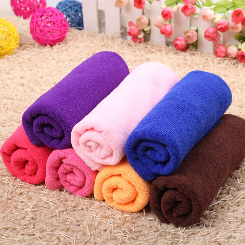 Wholesale microfiber square towel absorbent quick-drying towel stall supermarket promotional event towel printable logo