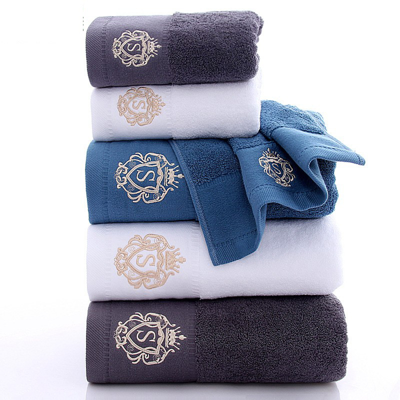 Thickened and enlarged towel cotton hotel gifts embroidered towel cotton wholesale beauty salon 16 spiral wool