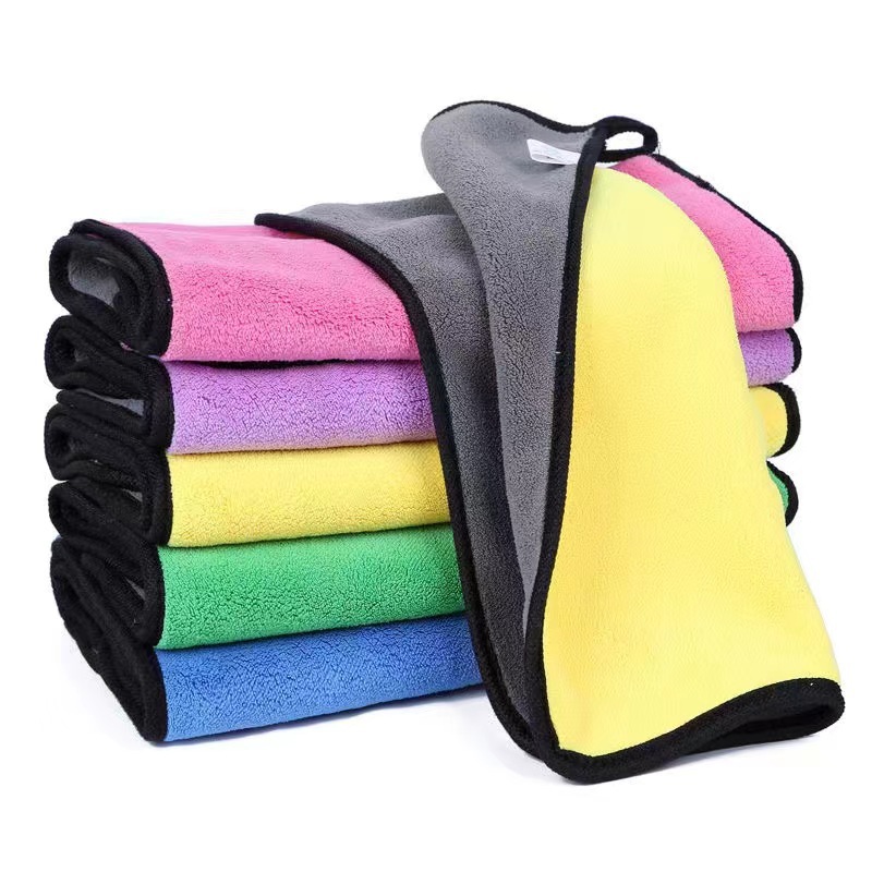Car wash towel car towel thickened absorbent lint coral fleece fishing towel logo can be added