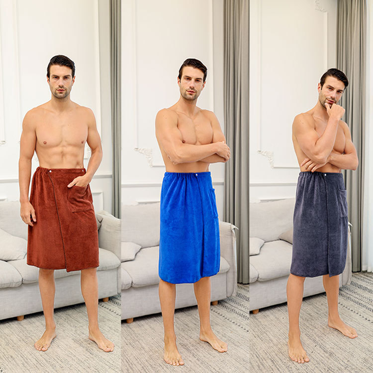 Stall wholesale men's bath skirt can wear bath towel a generation of microfiber towel quick-drying bath skirt