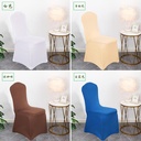 Elastic universal chair cover thickened one-piece chair cover hotel wedding hotel banquet white chair cover elastic chair cover