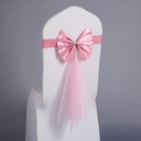 Hotel Wedding Free Stretch Leather Chair Back Flower Chair Cover Bow Strap Ribbon Wedding Chair Back Decoration Props