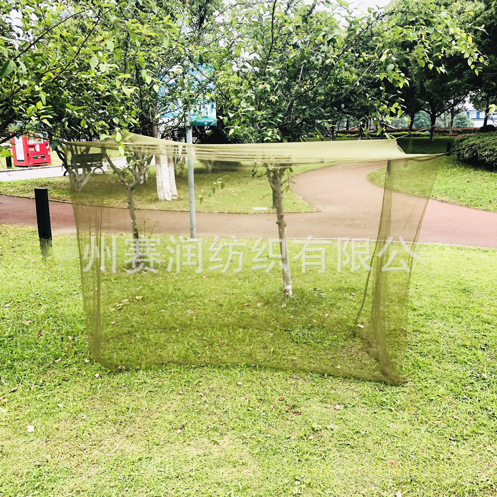 Spot export Europe and the United States travel convenient to carry outdoor single folding bed mosquito net military green summer mosquito net