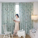 New Punch-free Living Room Semi-shading Curtain Simple Light-avoiding Cute Small Fresh Pastoral Style Room curtains