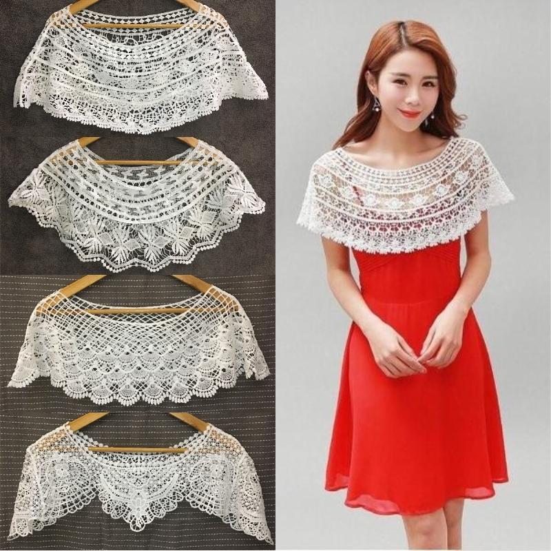 source of goods Spring and summer vivi Japanese style waistcoat hollow crochet lace small shawl outside fresh waistcoat