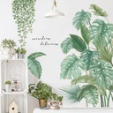 Nordic Tropical Plant Wall Stickers Tortoise Bamboo Pastoral Wallpaper Small Fresh Door Decorative Stickers Wall Stickers ZDB-2172