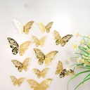 Hollow Butterfly Wall Sticker 3D Butterfly Wedding Festival Decoration Home Decoration 12