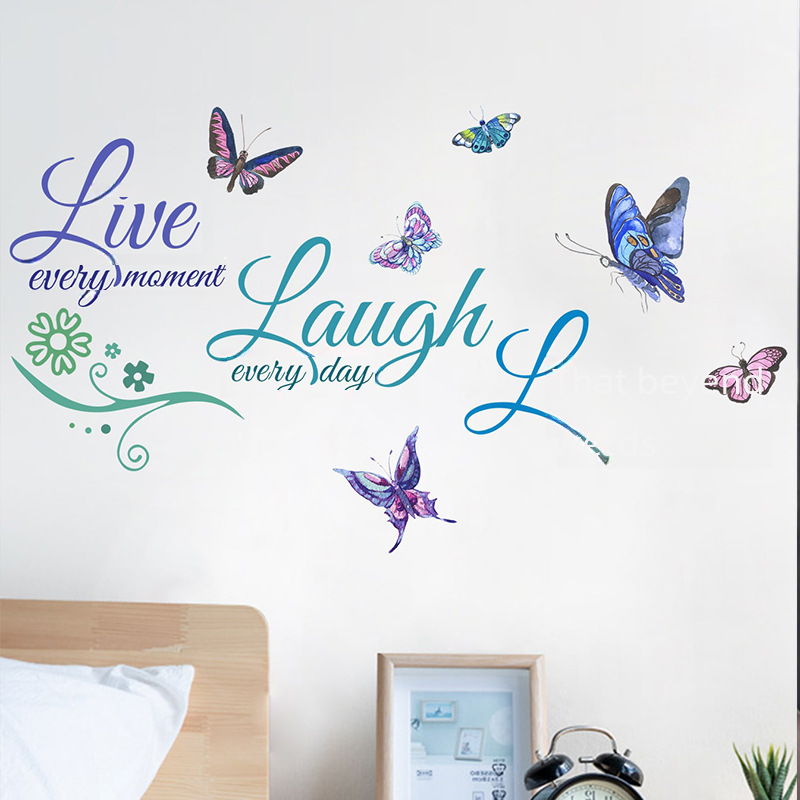 English live laugh love bedroom living room bathroom porch home decoration wall stickers self-adhesive