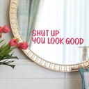 One meter wall stickers English slogan Shut up wall stickers toilet room mirror decoration wall stickers self-adhesive wall stickers