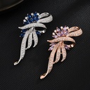 Light Luxury Atmospheric Zircon Brooch European and American Corsage High-end Large Pin Button Brooch All-match Coat Suit Accessories