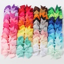 6640 40 Color eaby Hot Sale Solid Color Rib Ribbon Fishtail Bow Hairpin Hair Accessories Children's Hair