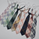 JK Plaid Tie-Free Japanese Uniform School Uniform College Style Lazy Tie Small Tie