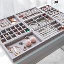 Jewelry Accessories Display Storage Box Desktop Organize Makeup Storage Plate Earrings Bracelet Ring Storage Rack