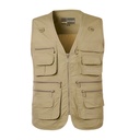 Men's Vest Multi-Pocket Loose Large Size Outdoor Fishing Photojournalist Casual Summer 2302