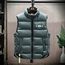 Down Jacket Vest Men's Winter Vertical Collar All-match Thickened Vest White Duck Down Warm Outer Wearing Vest Waistcoat