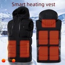 Zone 7 Intelligent Electric Heating Warm Vest Charging Heating Vest Men's Korean USB Casual Hooded Jacket