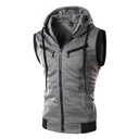 Summer New Men's Hooded Sleeveless Vest Solid Color Casual Slim Vest WZ10A