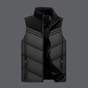 Cross-mirror Down Cotton Men's Vest Vest for Middle-aged and Elderly with Vertical Collar Waistcoat Autumn and Winter Cotton Horse Clip Cotton Coat