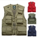 Men's Vest Outdoor Multi-pocket Fishing Photography Vest Advertising Large Size Vest Men's Tooling 7898 Thin V-neck