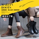 Autumn and Winter Retro genuine leather Martin boots for women popular all-match short boots low thick bottom thin Knight boots