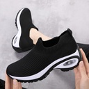 Women's Shoes Casual Joker Summer Air Cushion Running Shoes Fly-Woven Breathable Lazy Shoes Slip-on Sneakers Wholesale