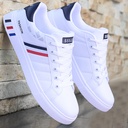 2024 Spring New Casual Shoes Plus Size Men's Board Shoes Fashionable Breathable White Shoes Men's Sneakers Low-top