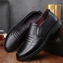 Business Leather Shoes Men's Business British Casual Shoes Men's Korean-style Fashionable All-match Middle-aged Dad Shoes