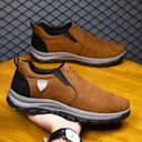 spring new men's shoes sleeve leather breathable shoes Korean fashion comfortable men's sports casual shoes