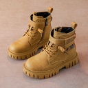 Boys' Martin boots fashionable casual Children's single boots autumn and winter British style medium and big children boys' cotton boots