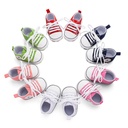 Solid Color Lace-up All-match Canvas Shoes Side Label Five-pointed Star Baby Shoes Toddler Shoes Baby Shoes D603