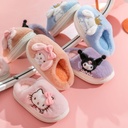 Hello Kitty Children's Cotton Slippers Women's Adult Parent-Child Winter Warm Home Big Ear Dog Non-Slip Cute Cartoon