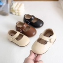 Children's Library Rabbit Girls Small Leather Shoes 2024 Spring New British Style Toddler Shoes Soft Sole Comfortable Infant Non-slip Single-layer Shoes