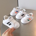 New Baby Shoes Spring and Autumn Men's Baby Soft Sole Toddler Shoes Boys Sports Board Shoes Children's New White Shoes for Women