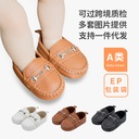 Spring and Autumn New Baby Shoes 0-1 Year Old British Style Soft Sole Baby Toddler Shoes Beans Shoes Leather Shoes Baby Shoes