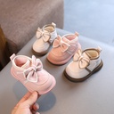A generation of baby cotton 1 1 2-3 years old baby bow princess shoes girls short boots British leather shoes